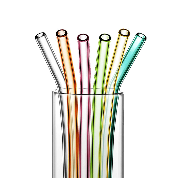 Pyrex Glass Straw Colorful Glass Straw Glass Drinking Straw