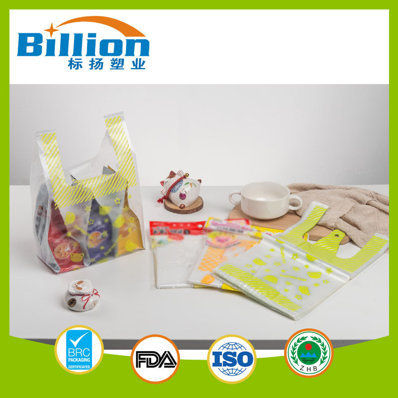 Printing Plastic Vest Bags, PE Shopping Carrier Bags