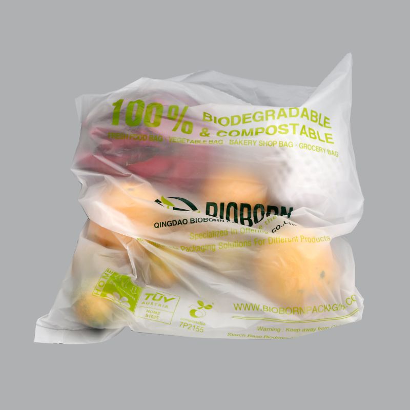 100% Compostable Food Shopping Bag Supermarket Bag Biodegradable