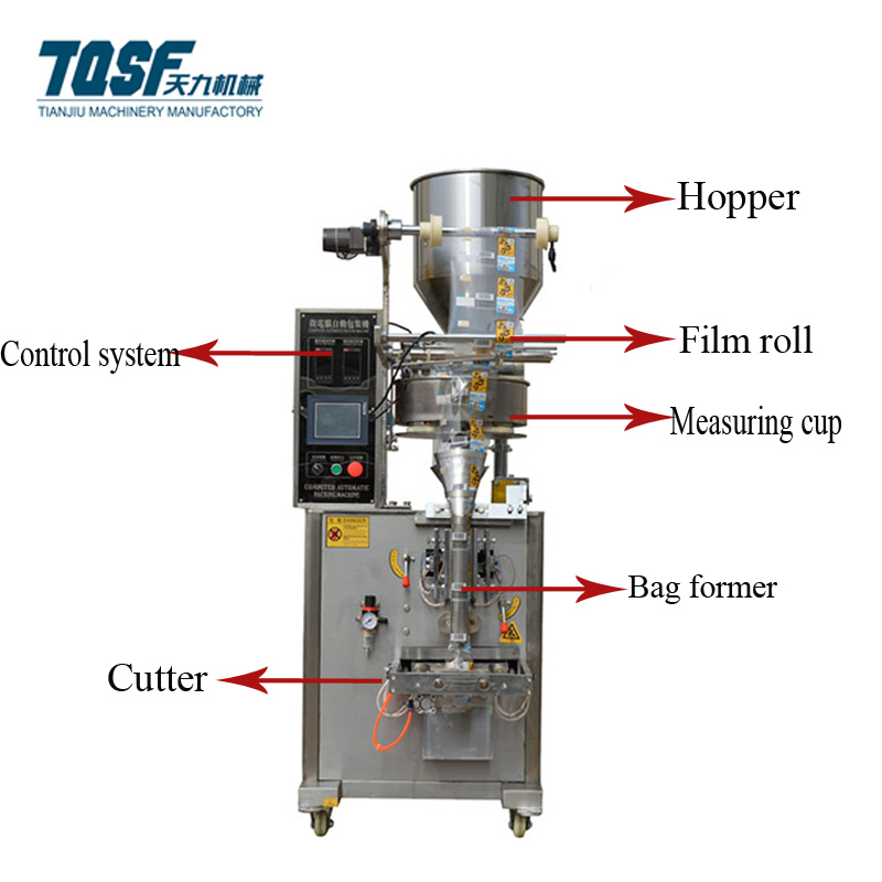 Low Cost Tj-150K Automatic Sachet Sugar Packing Machine with 3 Sides Seal