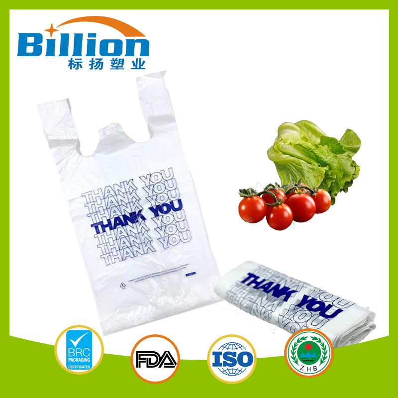 Printing Plastic Vest Bags, PE Shopping Carrier Bags