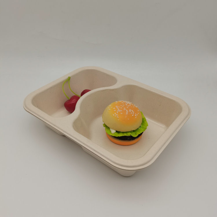 Biodegradable Compostable Sugarcane Bagasse Lunch Meat Food Packaging Tray