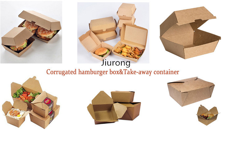 Disposable Eco Friendly Kraft Paper Packaging Take Away Food Box