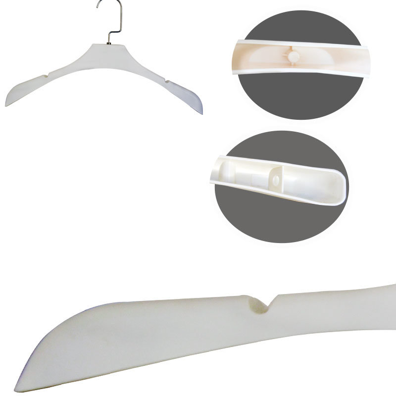 High Quality Adult Plastic White Hangers Rack Made in China