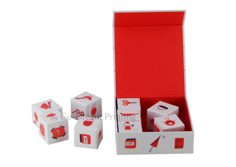 Lid off Paper Box Set with Paper Dice