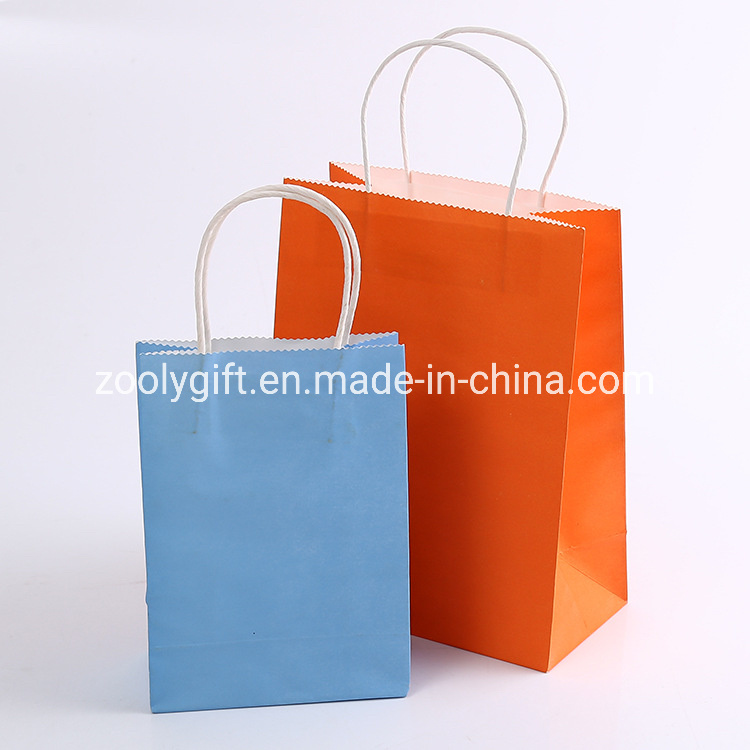 Cheap White Kraft Paper Bag / Promotional Shopping Paper Carrier Bag