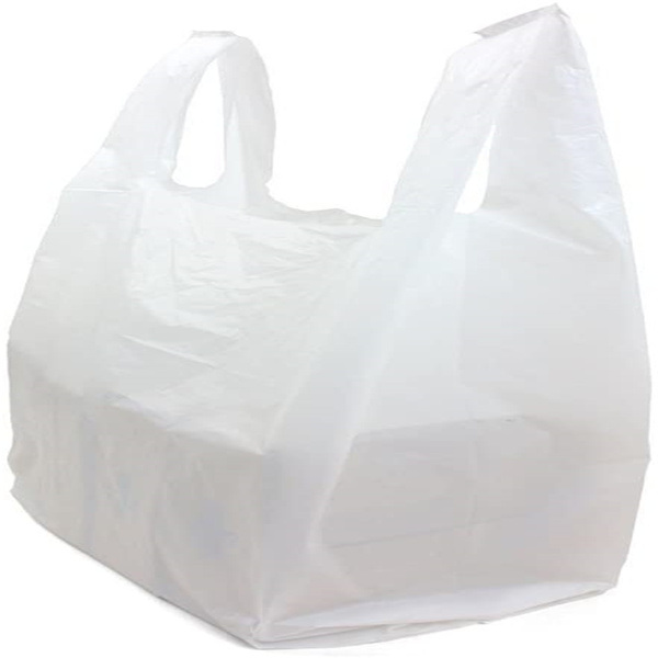 HDPE White Plastic Shopping Carrier Vest Bag for Supermarket Food