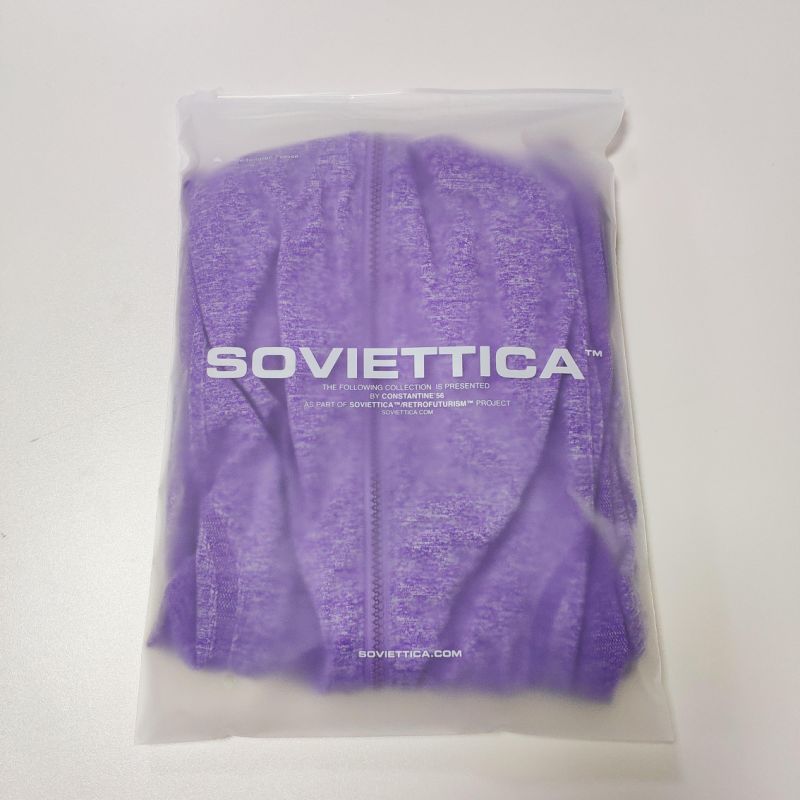 in Stock One Side Transparent One Side Frosted Bag Clothing Packaging Bags Plastic Zip Lock Clear Plastic Bag with Zipper