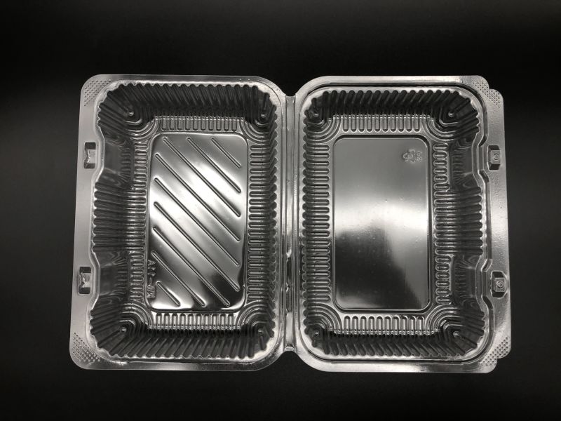 Disposable Plastic Clamshell Food Containers for Salads, Pasta, Sandwiches
