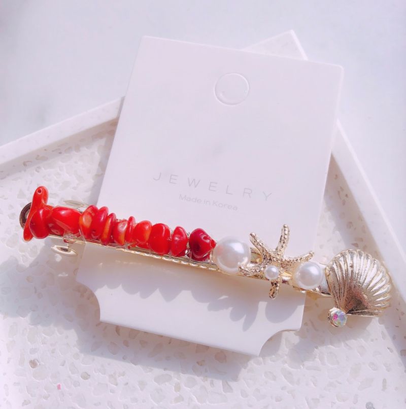 2019 Newest Summer Natural Sea Star Conch Shell Shaped Hair Clip