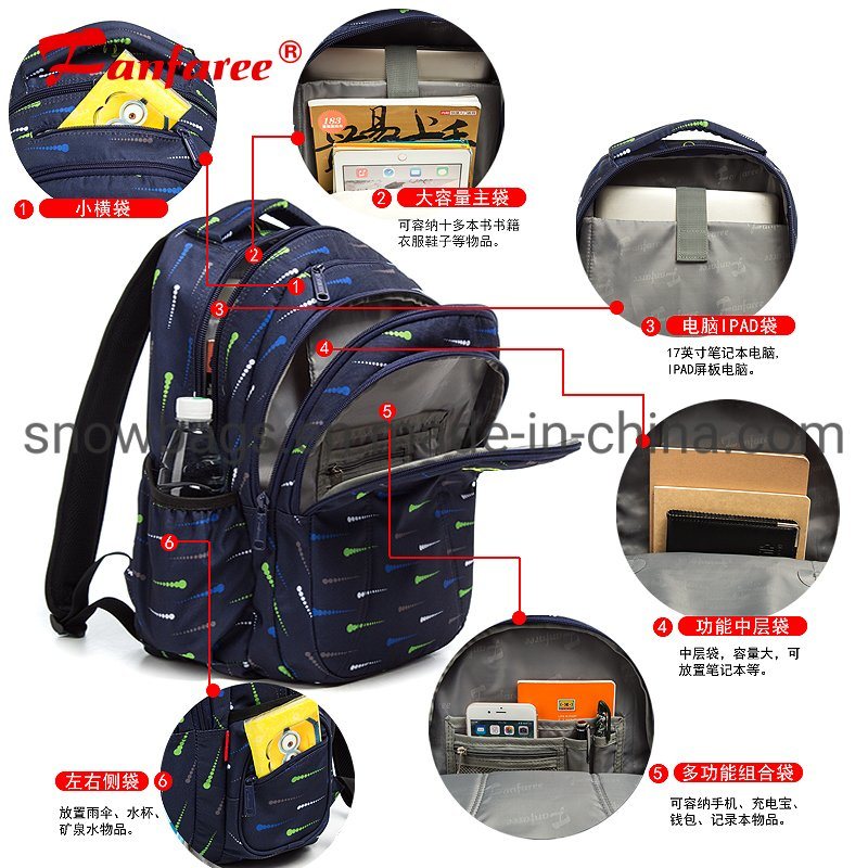 Fashion Backpack Laptop Bag Stock Bag Travel Bag Computer Bag Outdoor Bag School Bag Student Bag for Boy