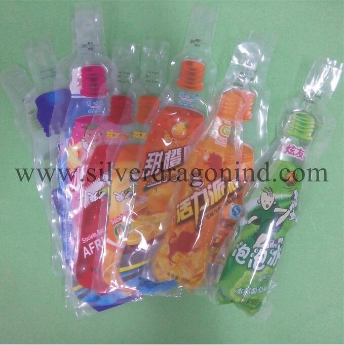 Custom Bottle Shaped Plastic Bag for Beverage Juice Packaging