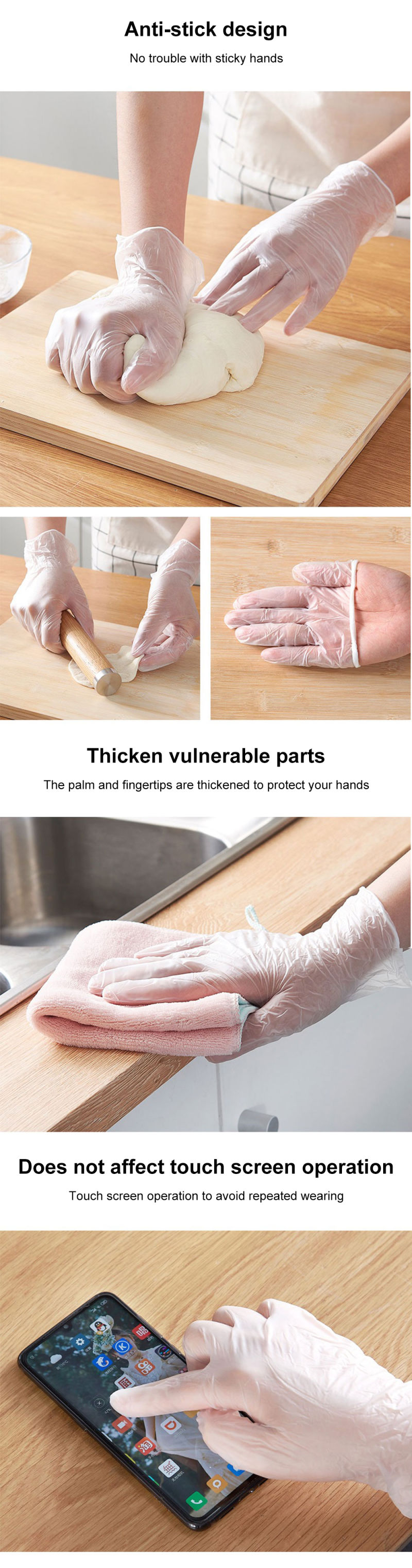 Biodegradable Disposable Gloves Cheap Price Biodegradable Transparent Plastic Disposable Gloves