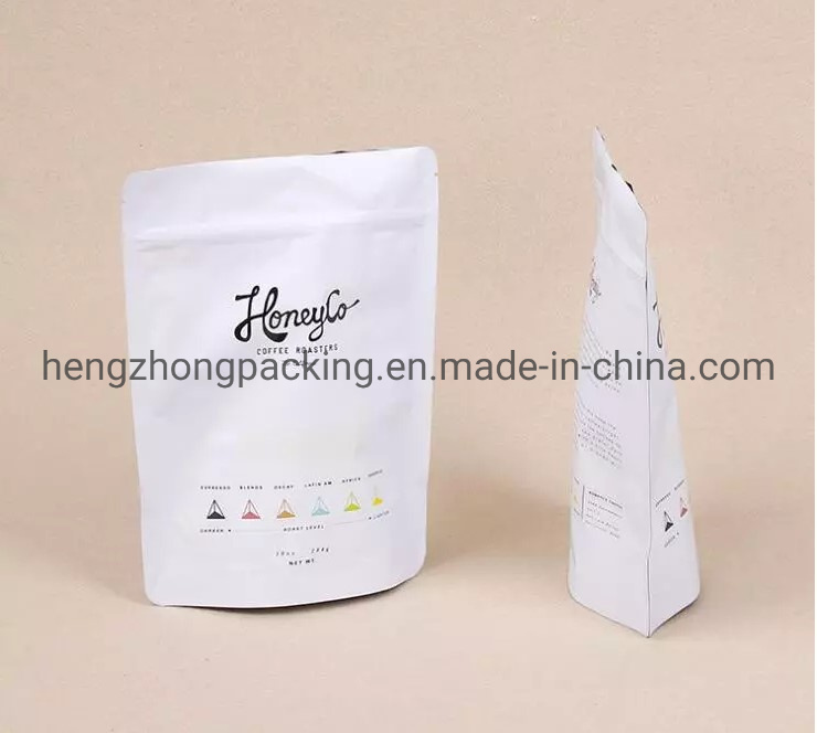 PLA 100% Biodegradable and Compostable Plastic Stand up Bag with Zipper