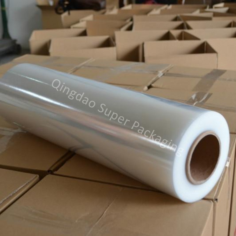 LLDPE Plastic Film Plastic Wrap Packaging Blue Strech Film Roll Jumbo
