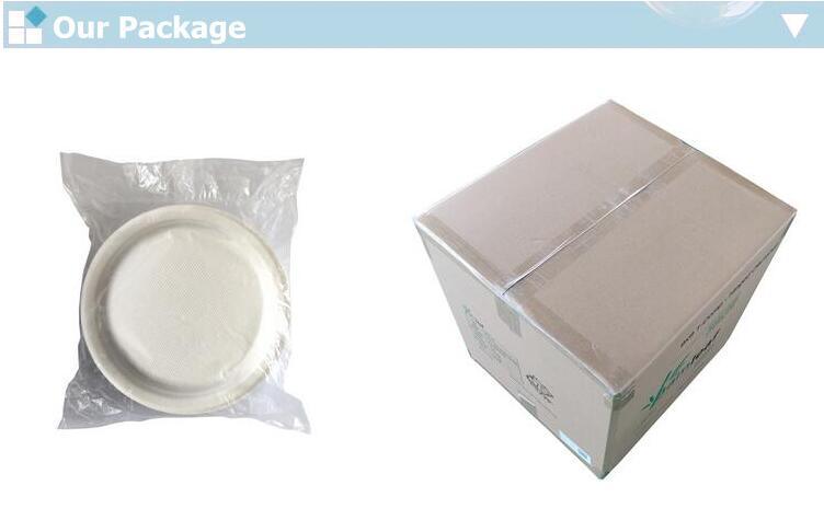 Sugar Cane Compostable Biodegradable Disposable Sugarcane Bagasse Paper Plates Bagasse Tableware