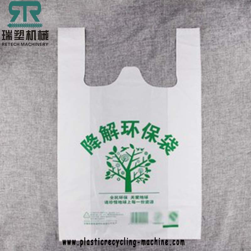 Waste Plastic Biodegradable Film Shopping Bags Recycling Pelletizing Granulating Machine