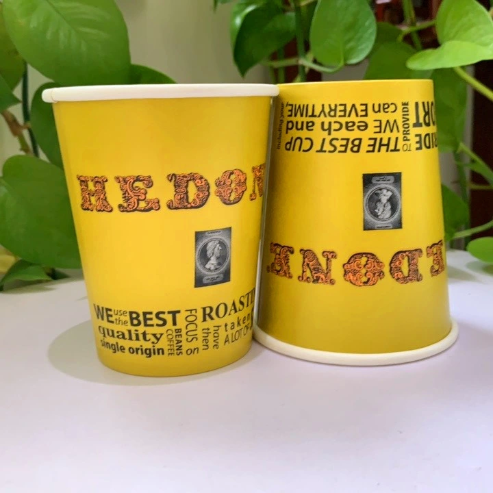 Hot Drinking Paper Coffee Cup Cheap Paper Glass 10oz 12oz Disposable Coffee Paper Cup