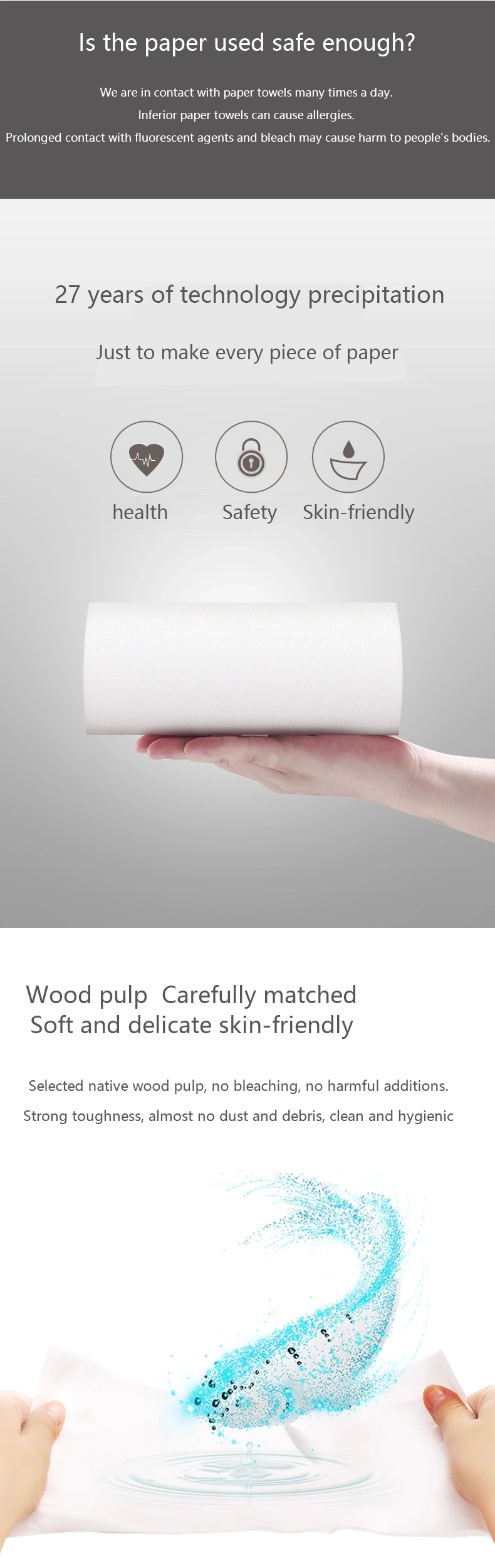 Soft 3 Layers White Toilet Paper Family Paper Rolls Toilet Paper Bathroom Tissue