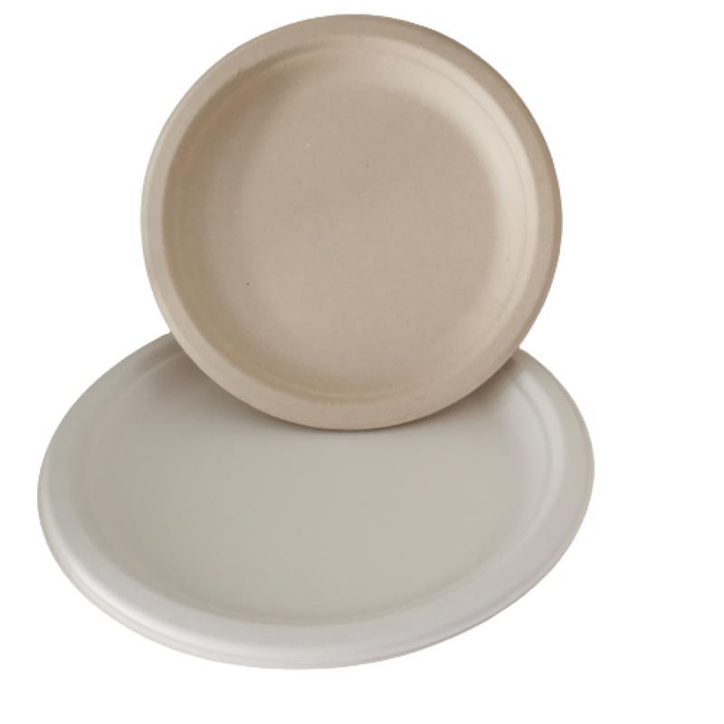 Biodegradable 7 Inch Sugarcane Bagasse Plates for Sale
