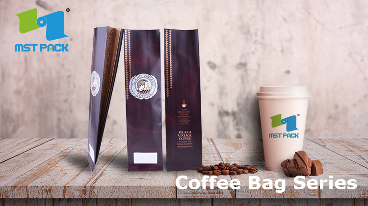 Cheap Recyclable Grade Safety Flat Bottom Aluminum Foil Coffee Packaging Bag with Valve