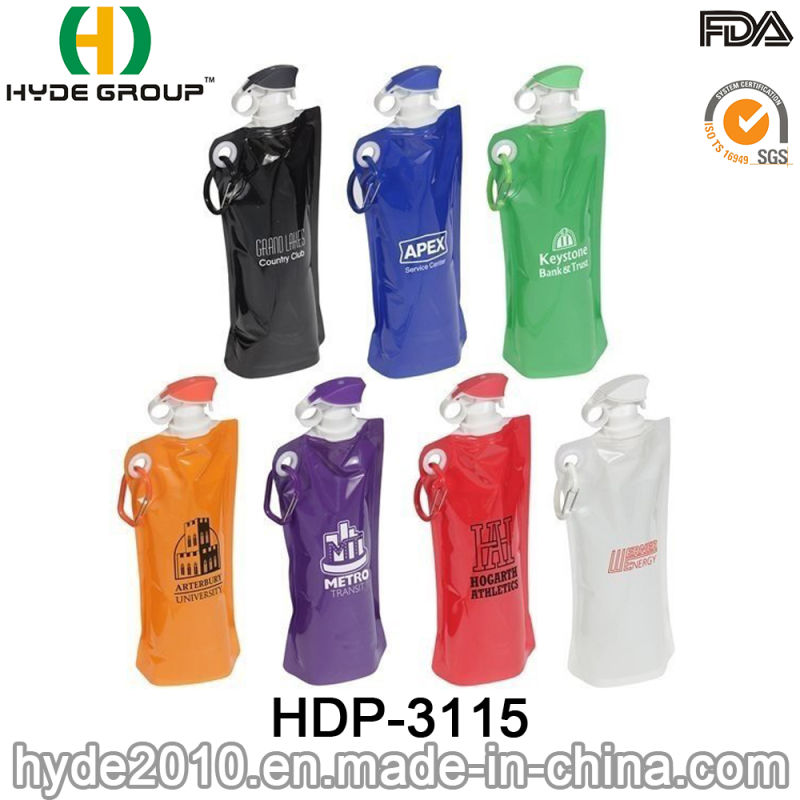 Large Capacity Leakproof Water Bag Foldable Plastic Water Bottle ((HDP-3115)