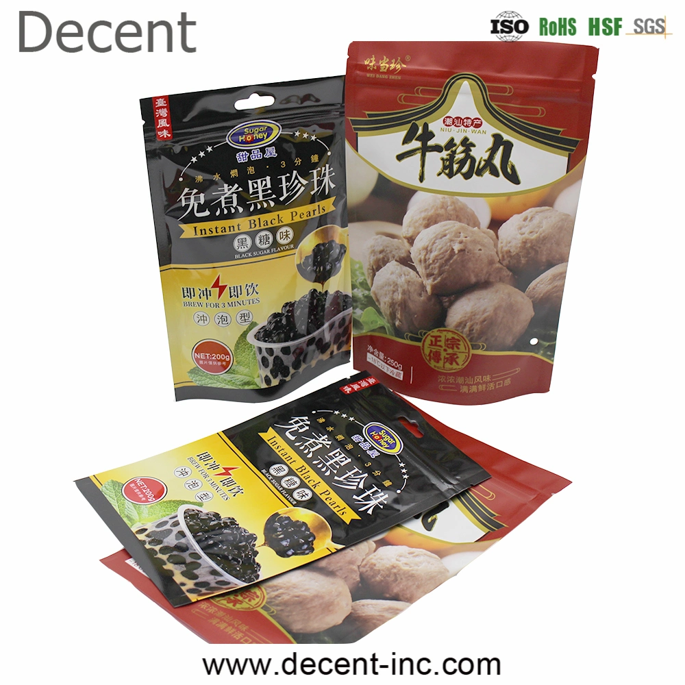 Professional Custom Biodegradable Food Grade Plastic Resealable Vacuum Food Bags for Frozen Food/Seafood Packaging