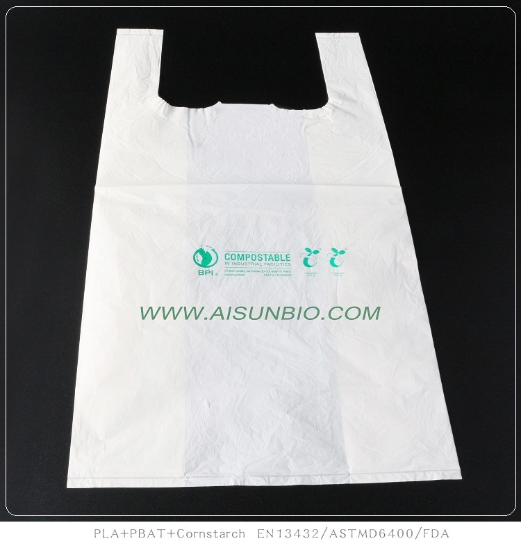 Wholesale 100% Biodegradable Plastic Bag Biodegradable Shopping Compostable Garbage Bag Corn Starch Bags Pbat/PLA Bolsas Biodegradables