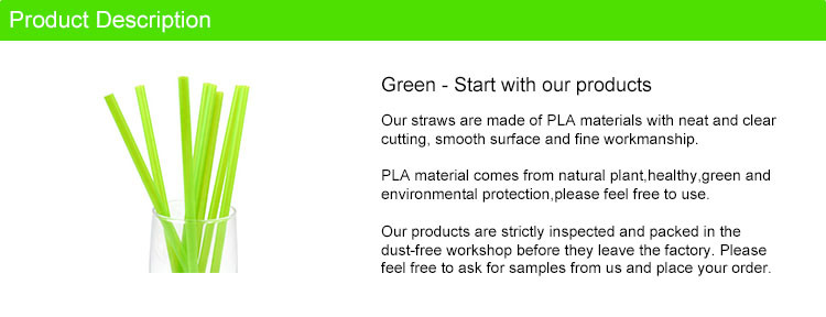 Eco-Friendly Biodegradable PLA Straws Drinking Straw
