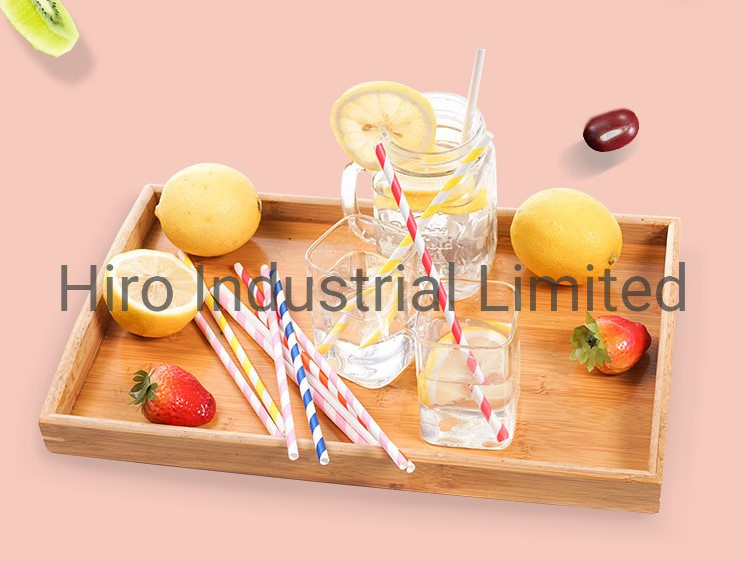Eco-Friendly Biodegradable Paper Straw with Colorful Drinking Decoration Straws