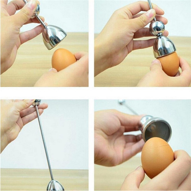 Stainless Steel Egg Opener Glutinous Rice Egg Beater French Egg Opener Whisk
