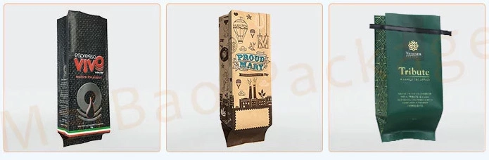 Heat Sealed Recycled Brown Kraft Craft Paper Pouch 1kg Empty Flat Bottom Coffee Bean Packaging Zipper Coffee Bag with Valve