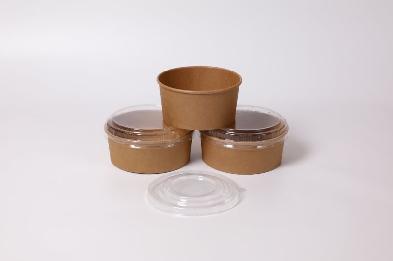 Disposable Custom Paper Bowl Soup Cup Kraft Paper Packaging Container Take Away Lunch Food Paper Bowl