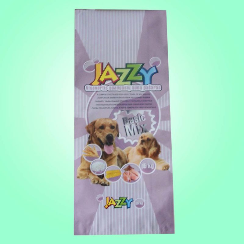 Anti-Slip Dog Food Packaging Bag, 15kg 20kg Quad Seal Dog Food Packaging Bag