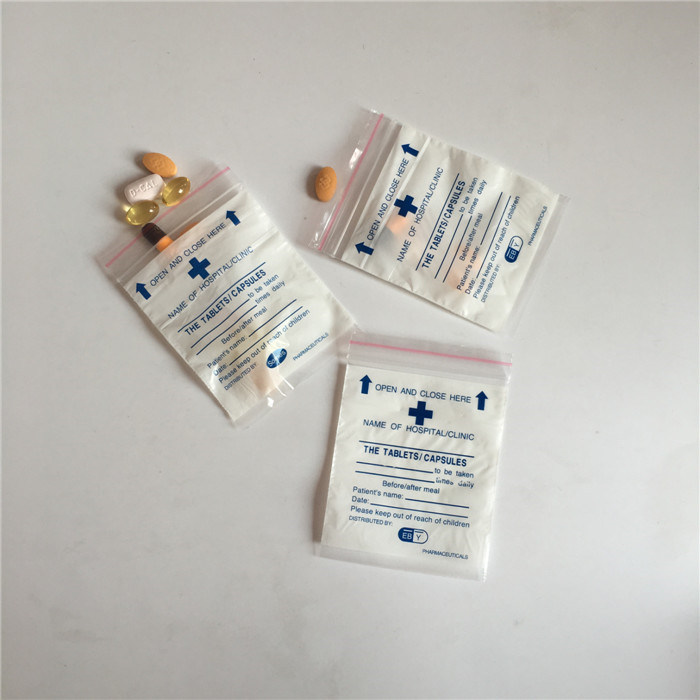 Pharmacy Plastic Bag for Packing Medical Plastic