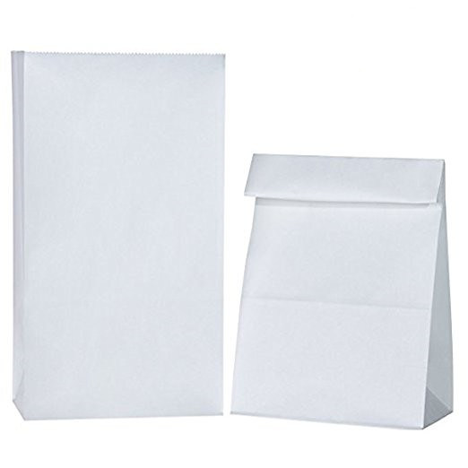 Paper Lunch Bags Durable White Kraft Paper Bags