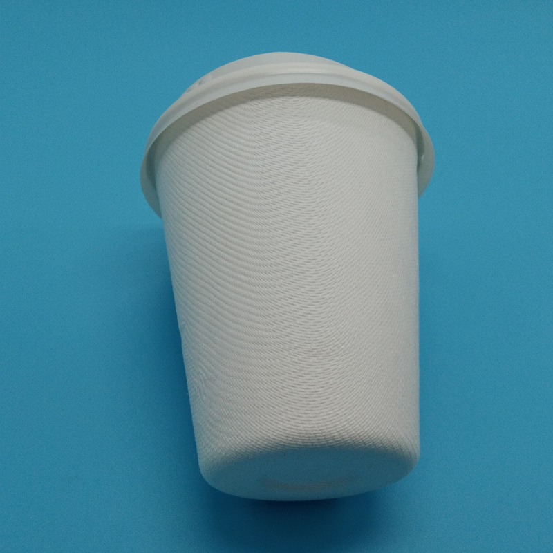 8oz Compostable Sugarcane /Bagasse Hot Cups with PLA Lid