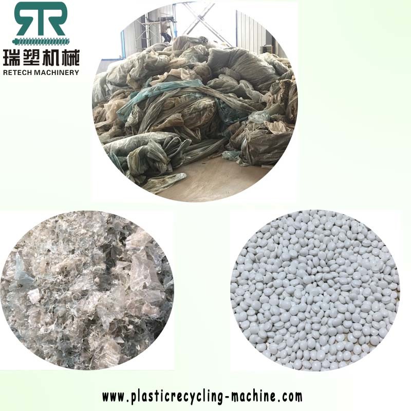 Waste Plastic Biodegradable Film Shopping Bags Recycling Pelletizing Granulating Machine