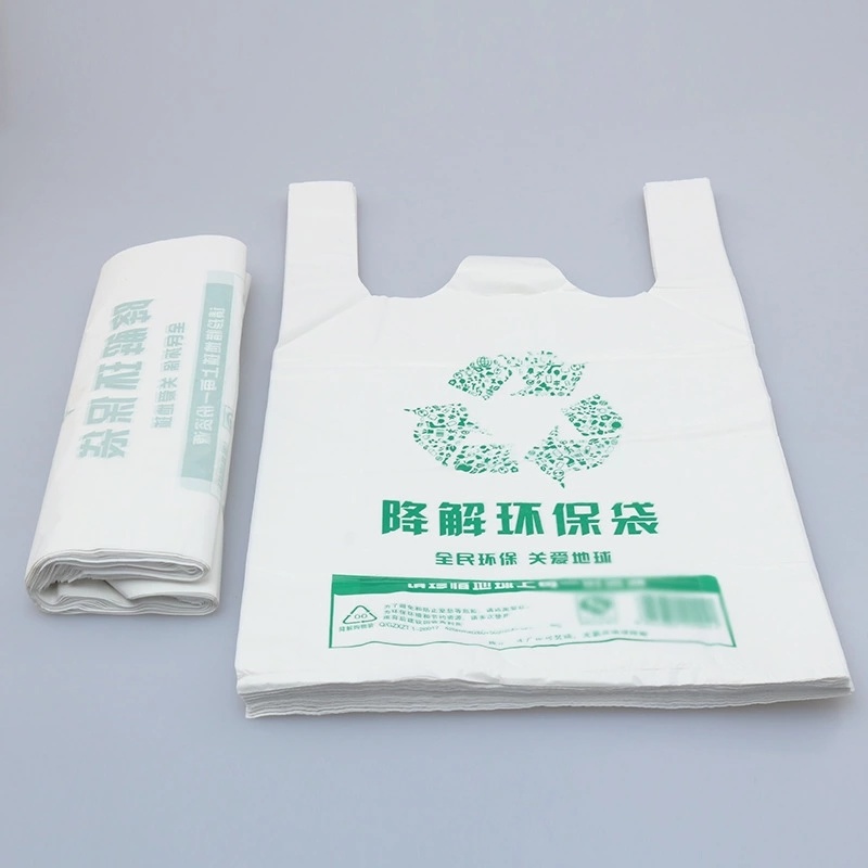 Degradable Logo Text Printing Plastic Packaging Bag/Shopping Plastic Bag
