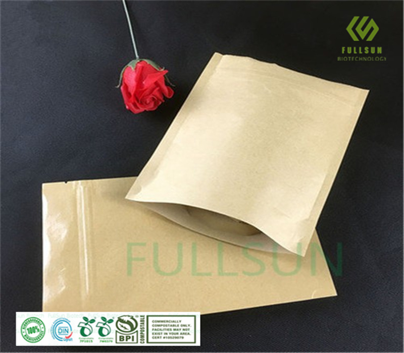 Biodegradable Kraft Paper Bag Cover PLA Film Paper Packaging Bag