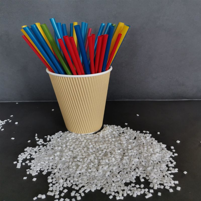 100% Biodegradable Modified PLA Resin/PLA Granules for Hot Drink Straw