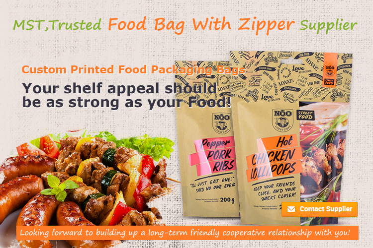 Stand up Pouch Food Packaging Plastic Bag for Snacks or Pet Food