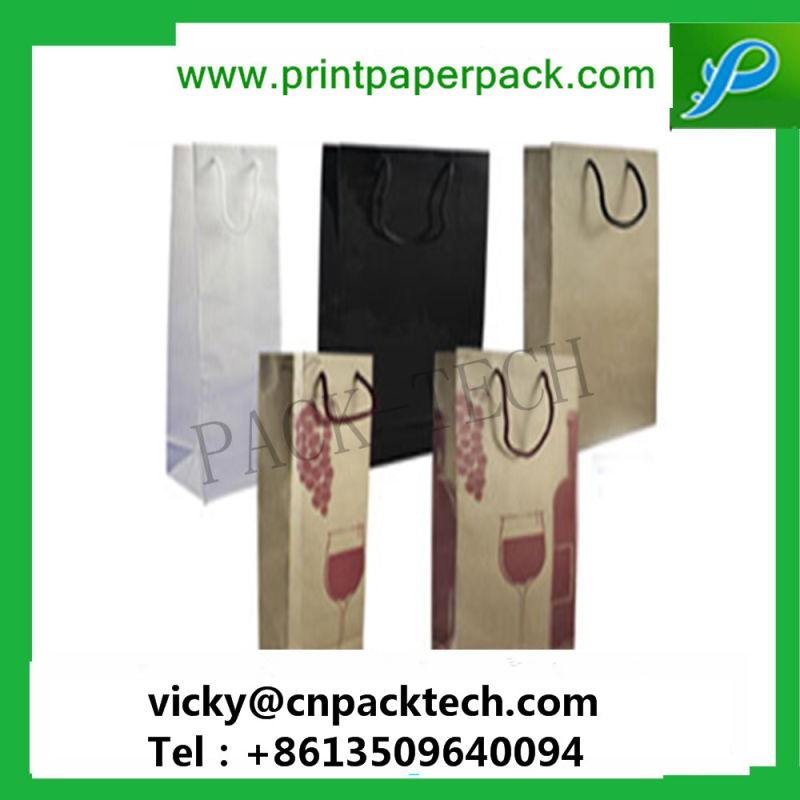 Custom Print Bags Bespoke High Quality Packaging Bags Retail Paper Packaging Gift Packaging Paper Bag Gift Handbag Wine Glass Gift Bag