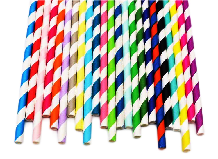 Colorful Biodegradable and Recycled Drinking Straws