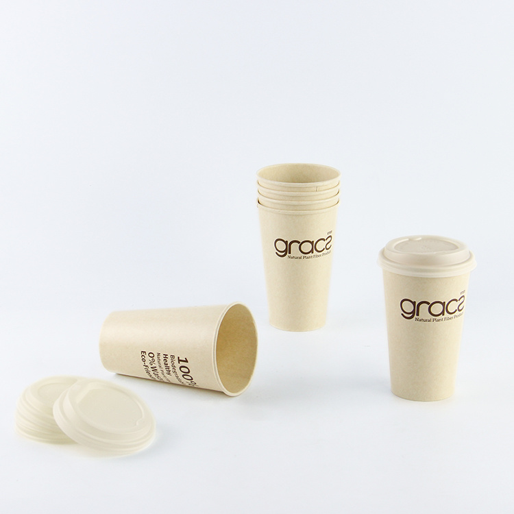 Compostable Biodegradable Bamboo Paper Cup Wholesale Disposable Paper Coffee Cup