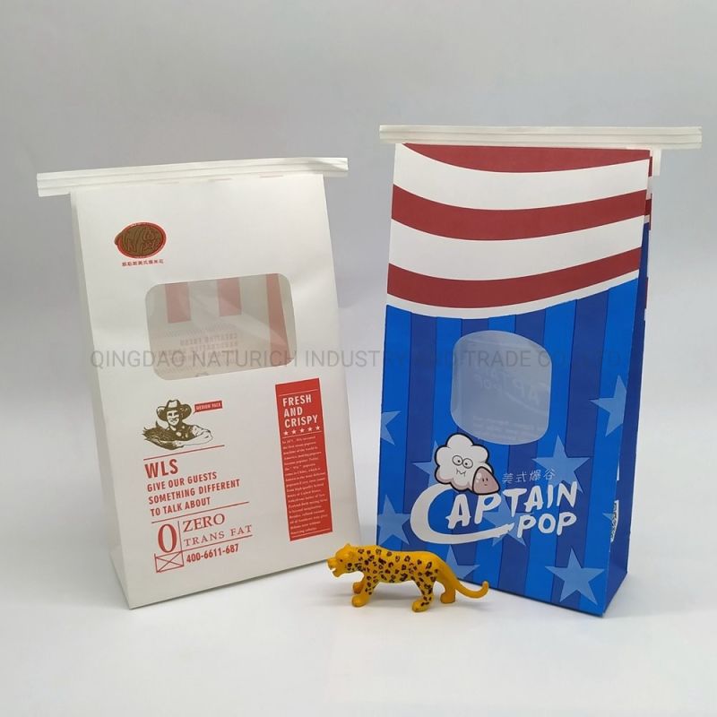 Food Packaging Bag Square Paper Bag for Fried Chicken Block/Compost Bag