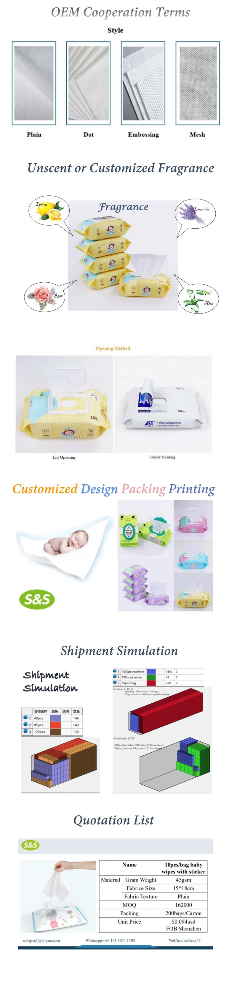 Biodegradable Customized Bamboo Baby Wipes Biodegradable