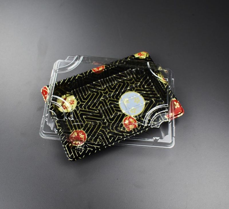 Disposable Custom Blister Cards Plastic Sushi Tray Packaging