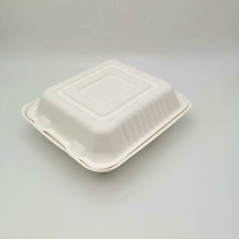 Biodegradable Disposale 600ml Sugarcane Bagasse Clamshell Box