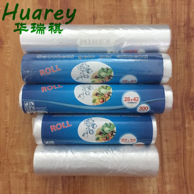 Plastic Freezer on Roll Clear LDPE Plastic Bags